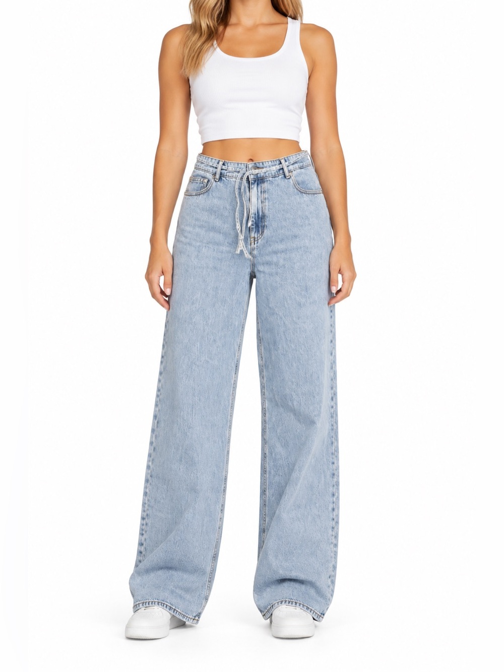 Buffalo David Bitton Light Blue Wide-Leg High-Rise Jeans